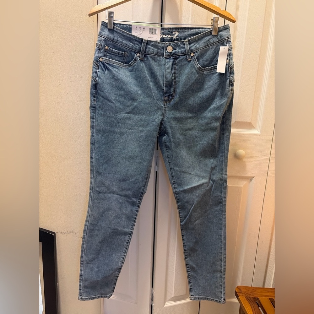 Seven7 Booty Shaper High Rise Skinny Jeans Size 10 NWT Oxford Wash